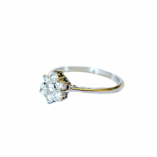 Bague 54 Bague contemporaine en or et diamants 58 Facettes Q121B(738)