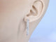 Boucles d'oreilles Boucles d'oreilles créoles en or blanc avec diamants 58 Facettes 2052