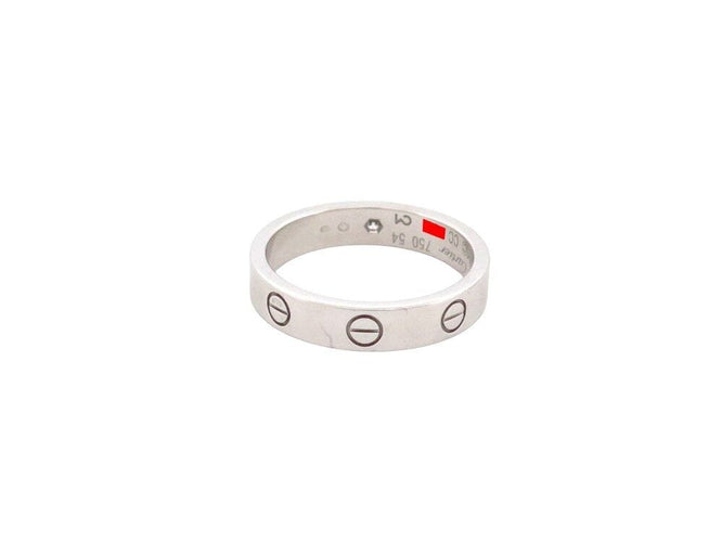 Bague 54 bague CARTIER love pm 1 diamant crb4050500 54 or blanc 18 carats 58 Facettes 267904