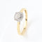 Bague 57 Bague bicolore en or jaune et blanc 18 carats et diamants de 0,25 carat 58 Facettes 129605A