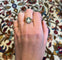 Bague 53 Bague ancienne or jaune aigue-marine 58 Facettes