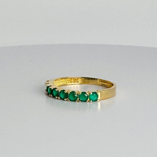 Bague 17 Bague vintage avec émeraudes 58 Facettes 2505012
