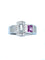 Bague 57 PIAGET. Miss Protocole, bague or blanc, saphir rose et diamants 58 Facettes
