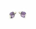 Boucles d'oreilles Boucles d'oreilles en or blanc avec améthyste 58 Facettes 6587