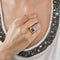 Bague 56 Bague Tank or blanc jaune saphir et diamants 58 Facettes LP675/10