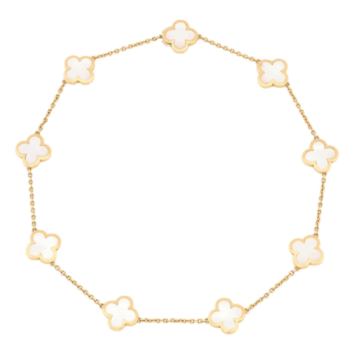 Collier VAN CLEEF & ARPELS - Parure « Pure Alhambra » Or Jaune Nacre 58 Facettes