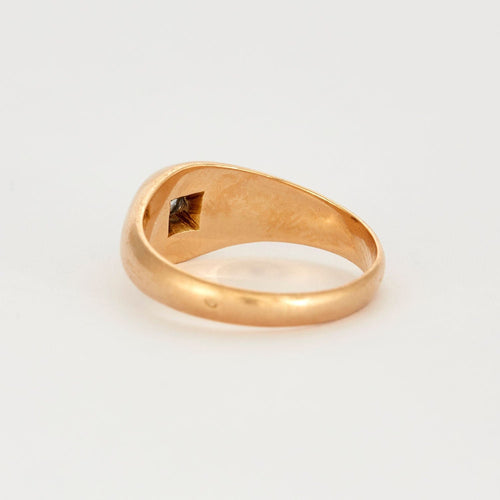 Bague 59 Bague jonc or jaune et diamant 58 Facettes SPEV 14