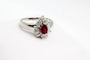 Bague 58 Bague or blanc rubis poire 58 Facettes 250019