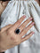 Bague 53 Bague Art Déco Saphir Diamants Platine 58 Facettes 565