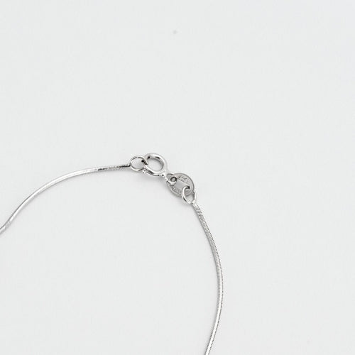 Collier Chaine à maille serpent or gris et diamant 58 Facettes GAW3