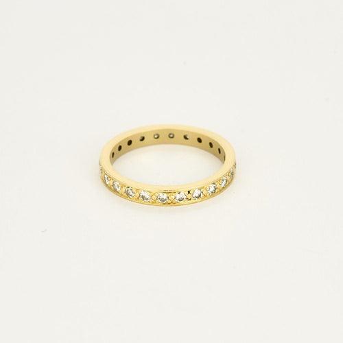 Bague 58,5 Alliance américaine en or jaune et diamants 58 Facettes TOU1500X4