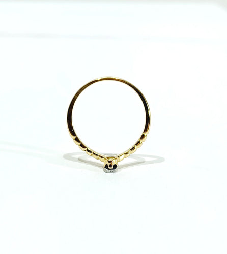 Bague 57.5 Bague or jaune et saphir 58 Facettes