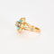 Bague 51 Bague or jaune, turquoises, diamants 58 Facettes