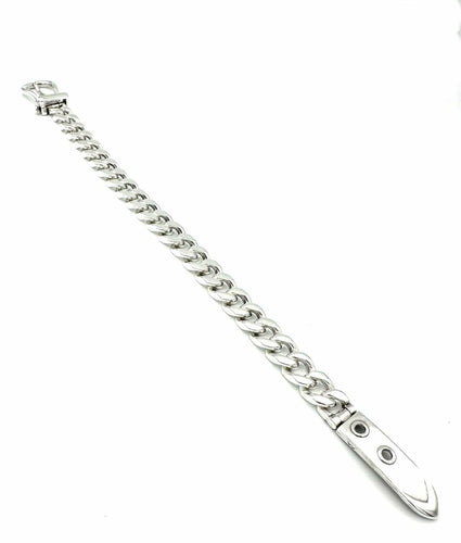 Bracelet HERMES. Collection "Boucle sellier", bracelet vintage argent PM 58 Facettes