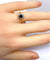 Bague en or jaune 18 carats, saphir et diamants