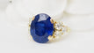 Bague Bague en or jaune, saphir de Ceylan et diamants 58 Facettes