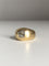 Bague bombée en or jaune 18K et diamant