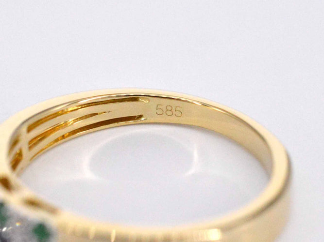 Bague Bague en or avec diamant et pierres précieuses multicolores 58 Facettes 2087