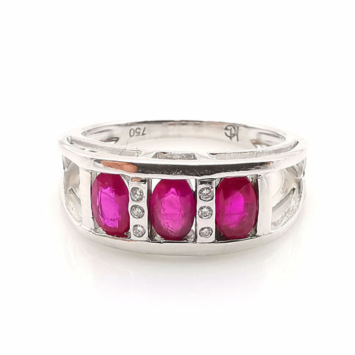 Bague 54 Bague rubis diamants 58 Facettes