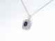 Pendentif Pendentif en or blanc avec diamants et saphir 58 Facettes 2350