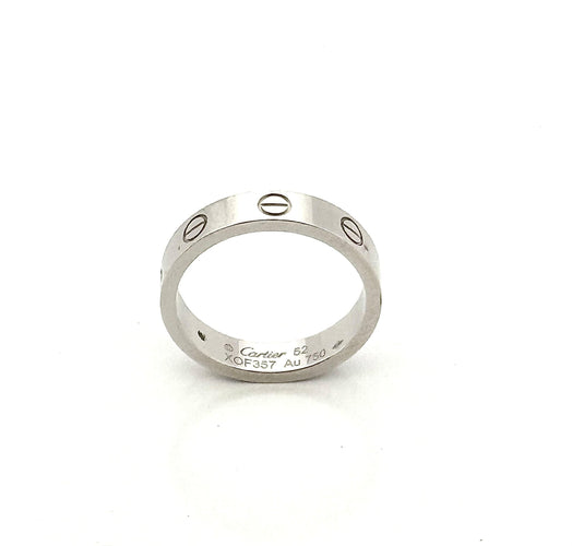 Bague 52 Alliance Cartier Love or gris et 1 diamant 58 Facettes