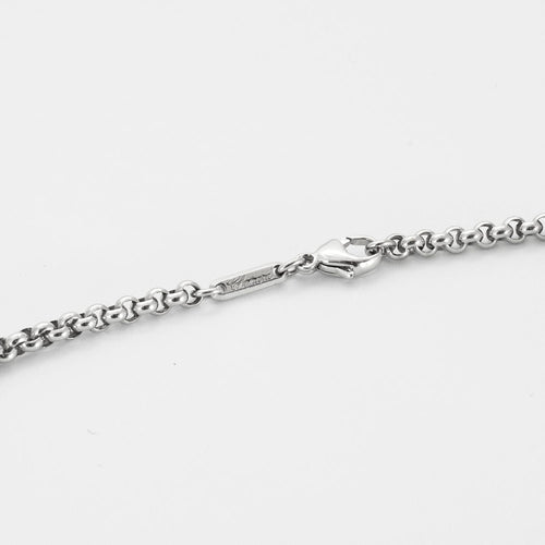 Collier CHOPARD - Collier à maille jaseron en or gris 58 Facettes
