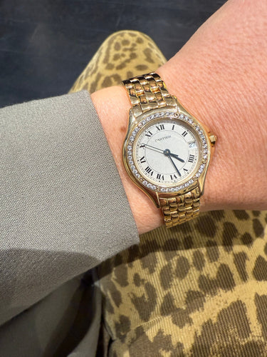 Montre Cartier - Montre « Cougar » - Or Jaune et Diamants 58 Facettes 1.0000554/1