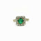 Bague Bague vintage or jaune émeraude 58 Facettes