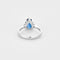 Bague 54 Solitaire or gris, saphir et diamants 58 Facettes 240628
