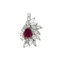 Pendentif Pendentif Cocktail Or Blanc - Rubis et Diamants 58 Facettes 1.0002595/6