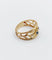 Bague 55 Bague bandeau art nouveau or 18k ornée de saphirs navette, de diamants et de décorations fleuries 58 Facettes A04687