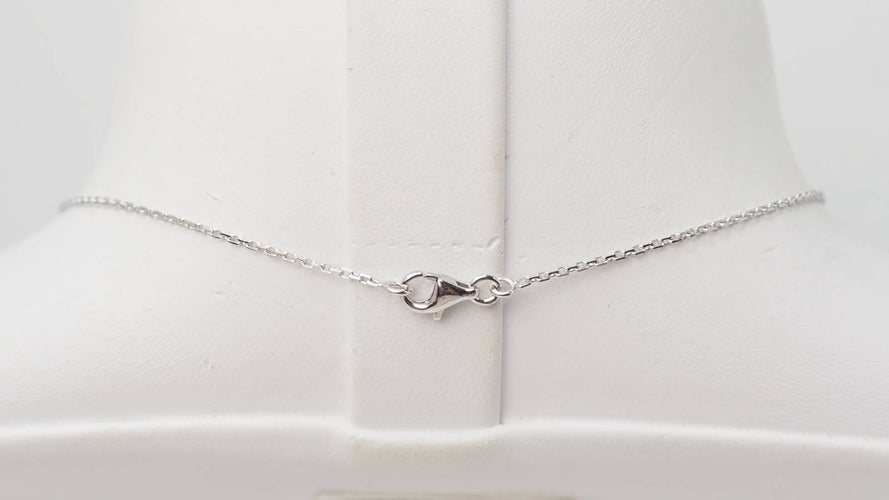 Collier 42cm Collier pendentif en or blanc, émeraude et diamant 58 Facettes 32627