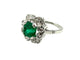 Bague 53 Bague Art-Déco, or blanc et platine, émeraude et diamants 58 Facettes