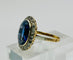 Bague 59 Bague ancienne en or jaune et platine avec un saphir et des diamants 58 Facettes 50270