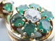 Boucles d'oreilles Boucles d'oreille émeraude marguerite 58 Facettes