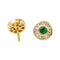 Boucles d'oreilles Boucles d'oreilles Puces Or jaune Emeraude, Diamant 58 Facettes 3792680RV