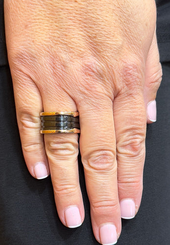 Bague Bague Bulgari B.Zero1 or rose et céramique 58 Facettes