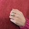 Bague Double Alliance or jaune platine diamants 58 Facettes LP1129/13