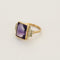 Bague 54 Bague en or jaune et platine, améthyste et diamants 58 Facettes BLO0462