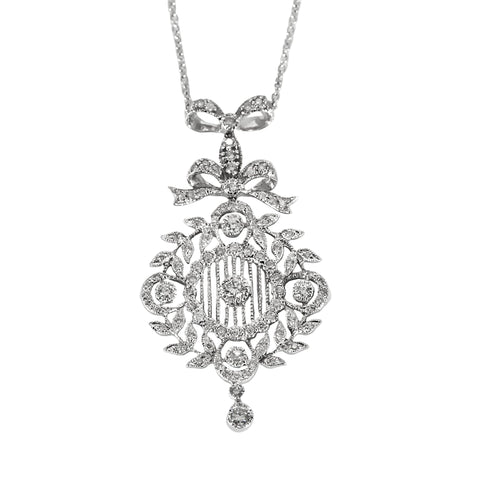 Collier Collier en or blanc et diamants 58 Facettes GU290-1
