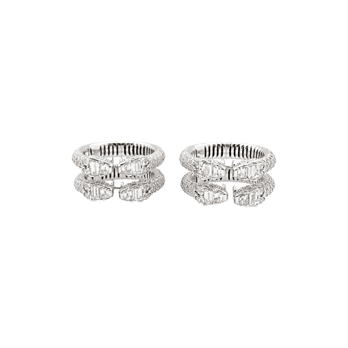 Boucles d'oreilles Boucles d'oreilles Repossi "Ophydienne", or blanc, diamants. 58 Facettes 34265