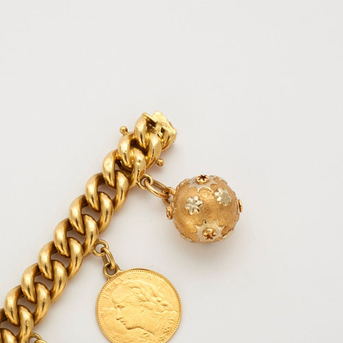 Bracelet Gourmette or jaune 58 Facettes LP468/2