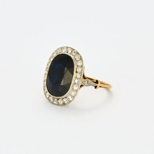 Bague Bague Pompadour Art Déco Saphir 58 Facettes