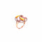 Collier Bague + collier en or rose 18 carats , pierres de lune et diamants 58 Facettes