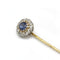 Broche Epingle à Cravate or jaune et blanc diamants saphir 58 Facettes 240132R