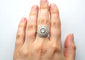 Bague 56 Anello - Anello en or blanc 18k et diamants 58 Facettes