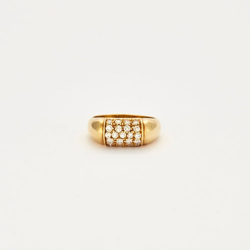 Bague or jaune et diamants