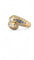 Bague 58 Bague dôme toi et moi or jaune et diamants 58 Facettes