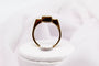 Bague Bague rectangulaire pavée de 11 diamants en or jaune et or blanc 58 Facettes 240043