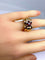 Bague Bague en or jaune 18 carats et platine sertie d’une pierre rouge , vers 1940 58 Facettes AB392